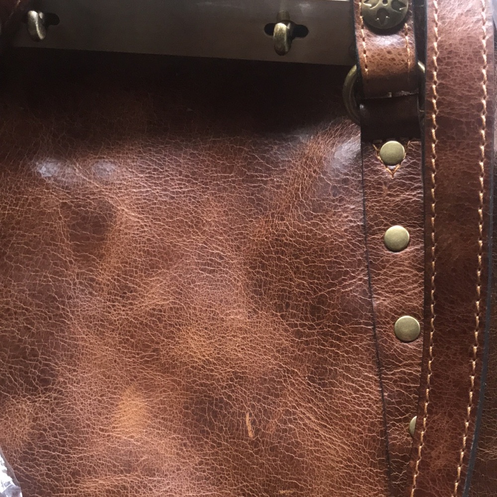 PATRICIA NASH π€ Benvenuto Leather Tote Distressed Cognac - Picture 14 of 15